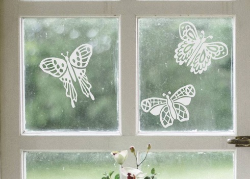 Lace Butterfly Trio Stickers